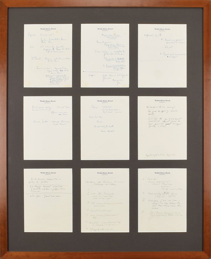 Lot #8 John F. Kennedy's Handwritten Notes on Vietnam