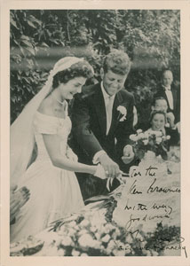 Lot #38 John and Jacqueline Kennedy Signed Photograph