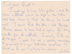 Lot #83 Jacqueline Kennedy Autograph Letter Signed - Image 2