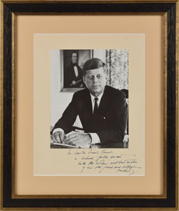 Lot #62 John F. Kennedy Signed Photograph by