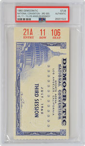 Lot #96 John F. Kennedy 1960 DNC Ticket Stub - Image 1