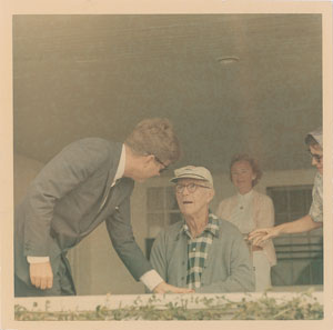Lot #104 John F. Kennedy and Joseph P. Kennedy Original Photograph by Cecil W. Stoughton