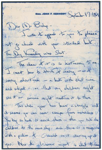 Lot #82 Jacqueline Kennedy Autograph Letter Signed