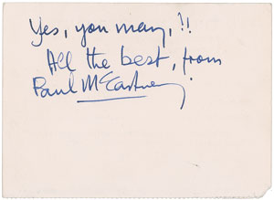 Lot #617  Beatles: Paul McCartney