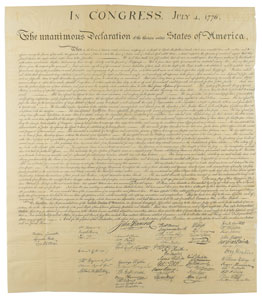 Lot #235  Declaration of Independence Force Print