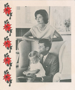 Lot #110 John F. Kennedy Set of (3) Christmas Cards