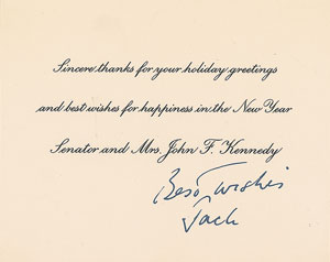 Lot #110 John F. Kennedy Set of (3) Christmas Cards - Image 4