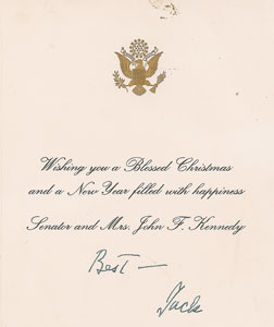 Lot #110 John F. Kennedy Set of (3) Christmas Cards - Image 6