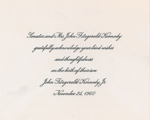 Lot #101 John F. Kennedy Acknowledgment Cards - Image 2
