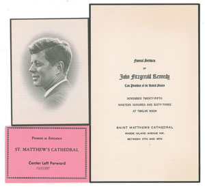 Lot #127 John F. Kennedy Funeral Ephemera