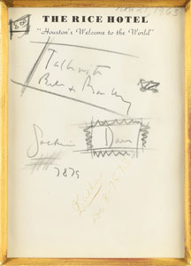 Lot #2 John F. Kennedy Handwritten Notes and Doodles from November 21, 1963 - Image 2
