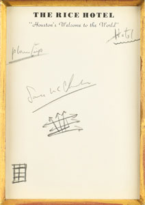 Lot #2 John F. Kennedy Handwritten Notes and Doodles from November 21, 1963 - Image 3