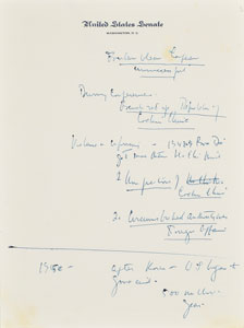 Lot #8 John F. Kennedy's Handwritten Notes on Vietnam - Image 3