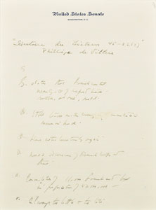 Lot #8 John F. Kennedy's Handwritten Notes on Vietnam - Image 9