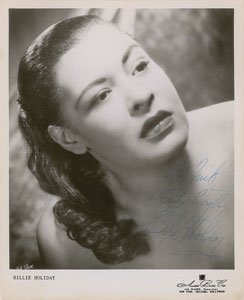 Lot #5191 Billie Holiday Signed Photograph