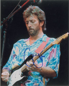 Lot #5404 Eric Clapton Signed Photograph