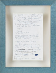 Lot #5165 Michael Jackson Handwritten Note