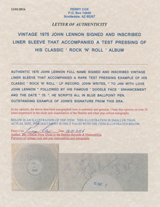 Lot #5034 John Lennon Signed Album Sleeve - Image 3