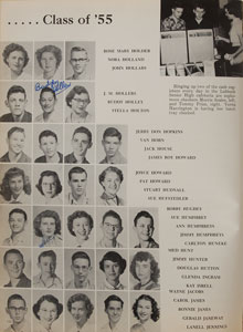 Lot #5292 Buddy Holly Signed Yearbook - Image 1