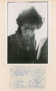 Lot #5092 Jimi Hendrix Experience Signatures