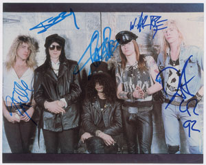 Lot #5548  Guns N' Roses Signed Photograph