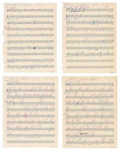 Lot #5211  What a Wonderful World Original Handwritten Music by George David Weiss - Image 1