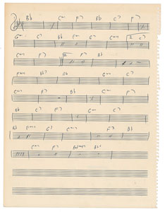 Lot #5211  What a Wonderful World Original Handwritten Music by George David Weiss - Image 6