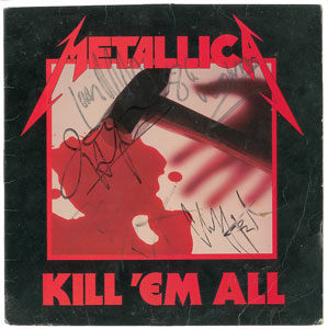 Lot #5549  Metallica Signed Album