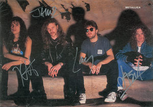 Lot #5585  Metallica Signed Magazine Page - Image 1