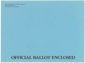 Lot #5660  Rock and Roll Hall of Fame Voter Booklet: 1991 - Image 5