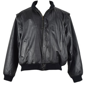Lot #5532  Ramones Tokyo Hard Rock Cafe Leather Jacket and 1994 Japan Tour Itinerary - Image 1