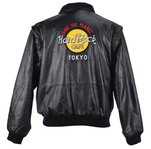 Lot #5532  Ramones Tokyo Hard Rock Cafe Leather Jacket and 1994 Japan Tour Itinerary - Image 2