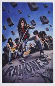 Lot #5531  Ramones Signed Poster - Image 2