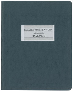 Lot #5529  Ramones Signed Photograph and Tour Settlements Book - Image 2