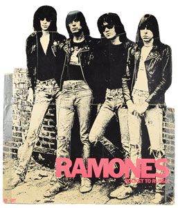 Lot #5520  Ramones Signed 'Rocket to Russia' Standee - Image 1