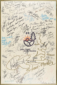 Lot #5544  1989 Pine Knob Music Theatre Multi-Signed Poster - Image 1
