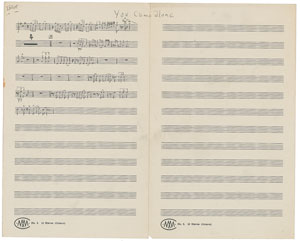 Lot #5180 John Coltrane Handwritten Music for 'You Came Along' - Image 3