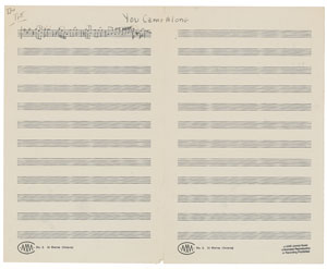 Lot #5180 John Coltrane Handwritten Music for 'You Came Along' - Image 4