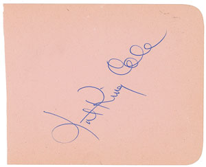 Lot #5226 Nat King Cole Signature - Image 1