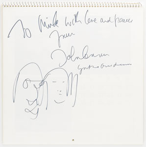 Lot #5032 John Lennon and Yoko Ono Signed Calendar