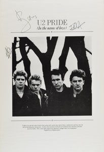 Lot #5554  U2 Signed Poster - Image 1