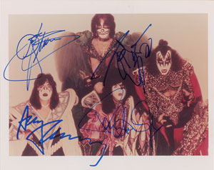 Lot #5411  KISS Signed Photograph