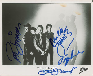 Lot #5536 The Clash Signed Photograph