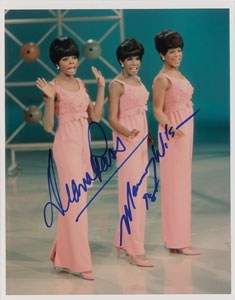 Lot #5376 The Supremes Signed Photograph