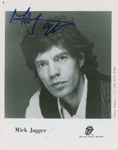 Lot #5102 Mick Jagger Signed Photograph