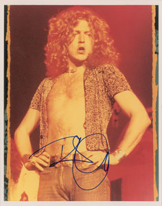 Lot #5148 Robert Plant Signed Photograph