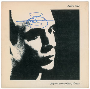 Lot #5464 Brian Eno Signed Album