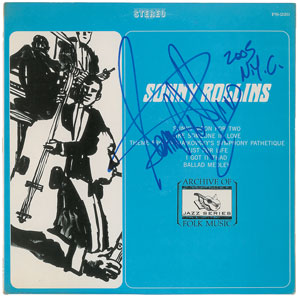 Lot #5260 Sonny Rollins Signed Album - Image 1