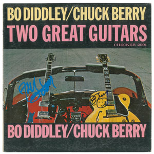 Lot #5284 Bo Diddley and Chuck Berry Signed Album - Image 1