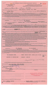 Lot #5445 Solomon Burke Document Signed - Image 1